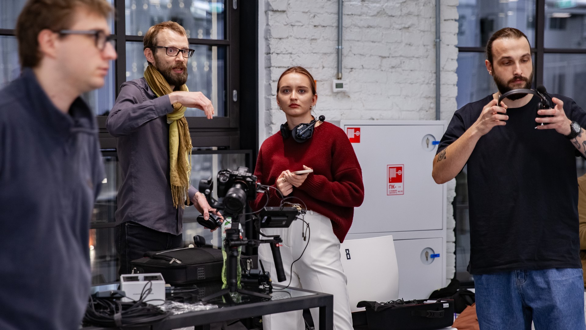 Рабочий процесс съёмочного дня